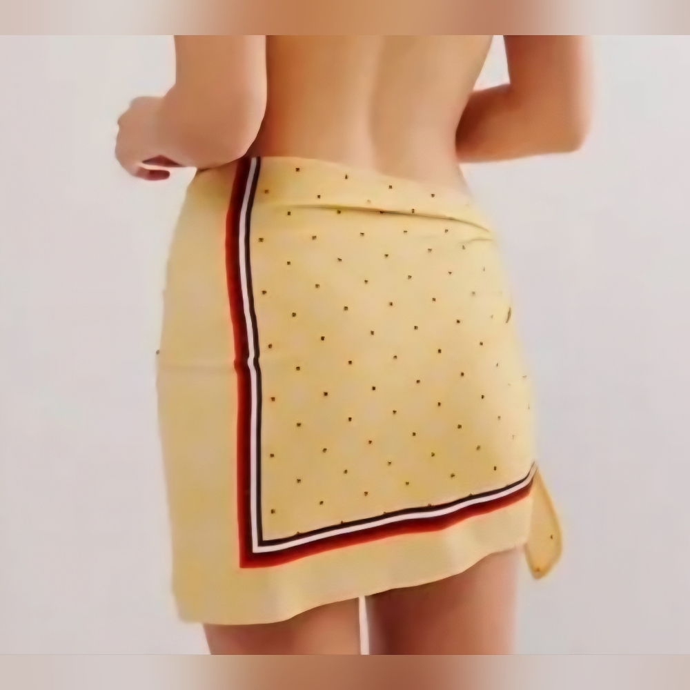 Yellow Polka Dot Swim Sarong - Picture 2 of 5